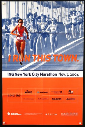 a poster of a marathon runner