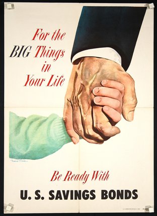 a poster of hands holding a child