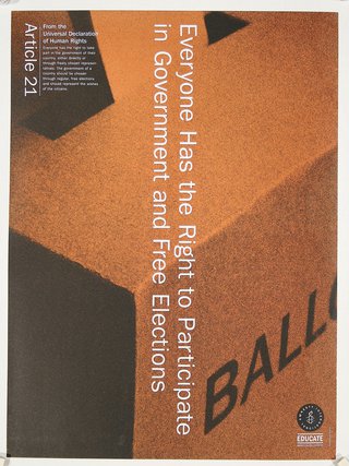 a poster of a ballot box