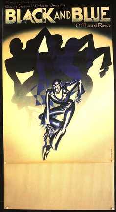 a poster of a man jumping