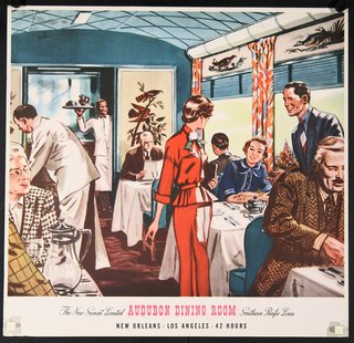 a poster of people in a restaurant