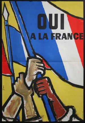 a poster of hands holding a flag