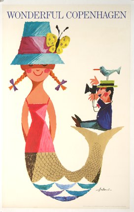 a painting of a mermaid and a man