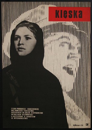 a poster of a woman in a black scarf