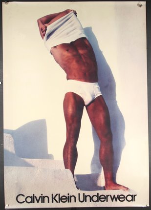 a man in white underwear