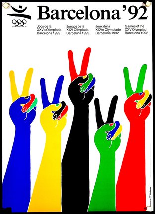 a poster of hands with peace signs