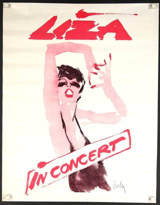 a poster of a woman with her arms up