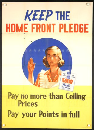 a poster of a woman raising her hand