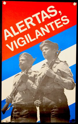 a poster with two men holding guns
