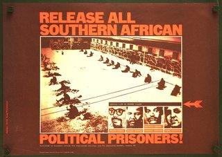a poster of a political prisoners