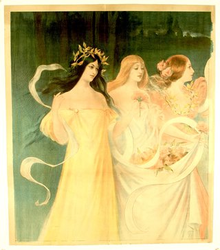 a poster of women in dresses