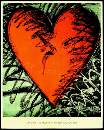 a red heart with black lines