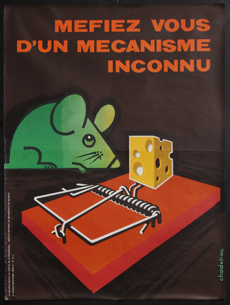 a poster of a mouse and a mousetrap