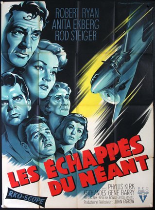 a movie poster with a group of people flying in the sky