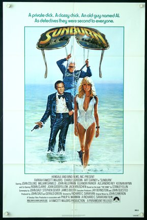 a movie poster of a man and a woman holding sunglasses
