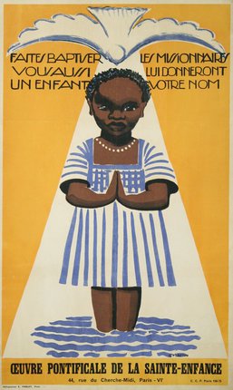 a poster of a child with hands together
