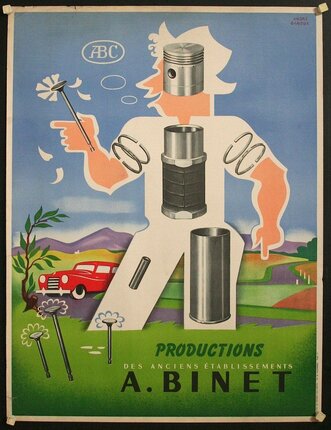 a poster of a man holding a screwdriver