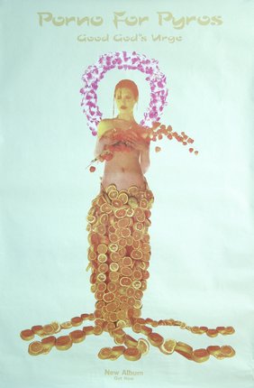 a woman in a dress made of orange slices