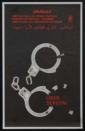 a poster with handcuffs on it