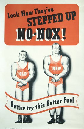 a poster of two men in red underwear
