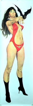 a woman wearing a red swimsuit