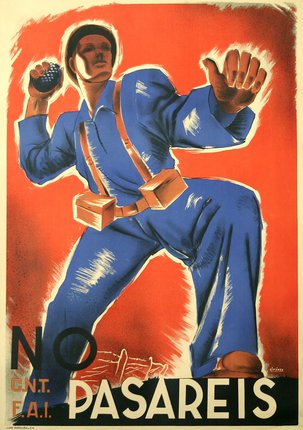 No Pasareis, C.N.T.- F.A.I. | Original Vintage Poster | Chisholm