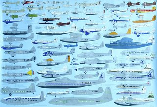a large group of airplanes