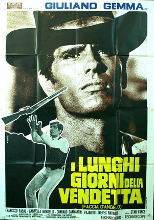 a movie poster of a man with a gun