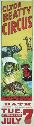 a poster with animals in the jungle
