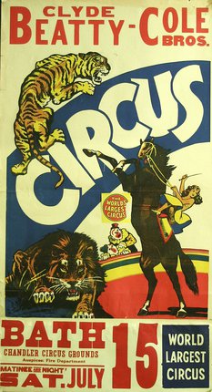 a poster with a circus poster