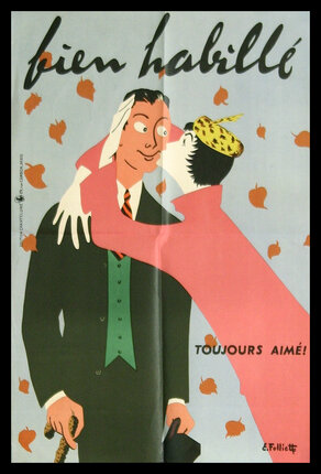 a poster of a man kissing a man