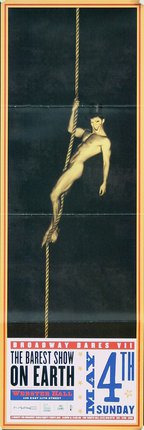 a poster of a man from a rope