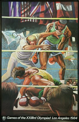a poster of a boxing match