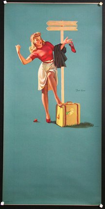 a woman with a suitcase