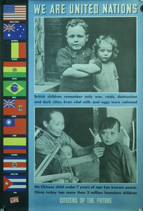 a poster with a group of children