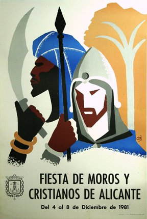 a poster of two men holding weapons