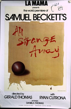 a book cover with a ball on a brown paper