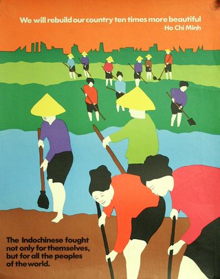 a poster of people digging in the field