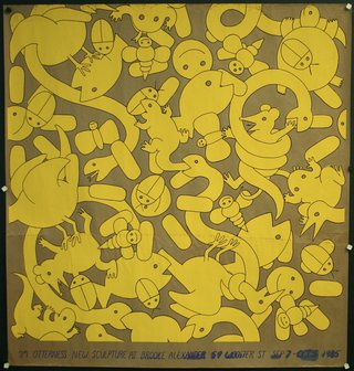 a poster with many cartoon animals