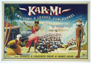 a poster of a man shooting a gun