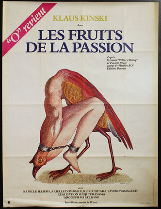 a poster of a bird with a leg tied to its leg
