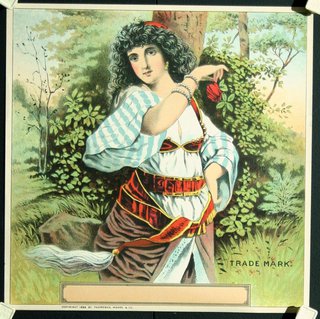 a poster of a woman holding a flower