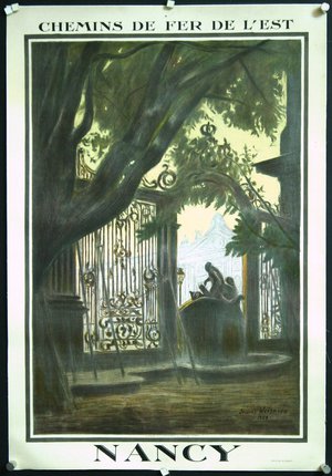 a painting of a person sitting in a bench