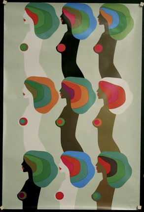 a poster of women with different colors