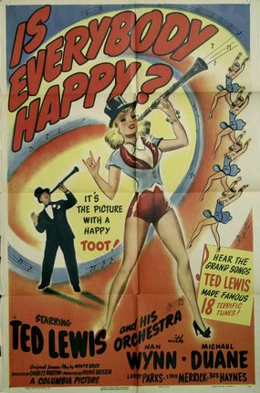 a poster of a woman playing a flute