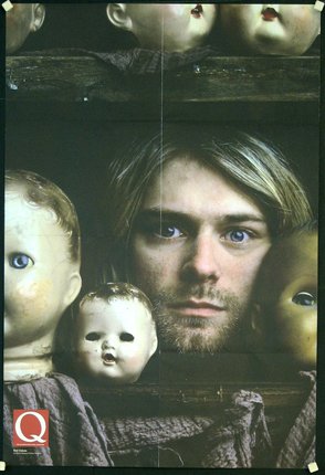 a man with a doll head