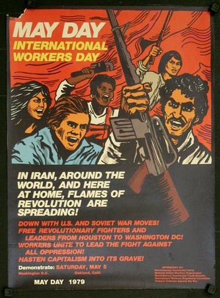 a poster with people holding a gun