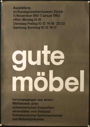 a poster with white text