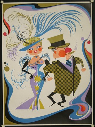 a poster of a couple of people dancing
