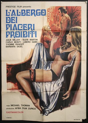 a movie poster of a woman in lingerie